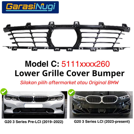 Lower Grille BMW G20 G21 G28 Bemper Depan Bagian Bawah Front Bumper Original 330 340
