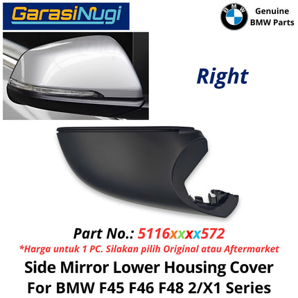Side Mirror For BMW F45 F46 F48 Lower Housing Section Cover Rumah Bawah Kaca Spion Samping 220 X1 2013-2022
