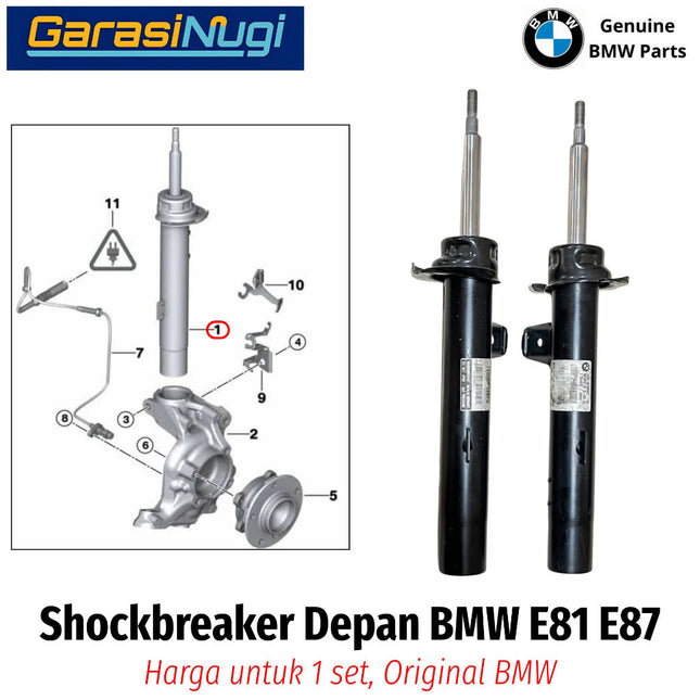 Shockbreaker Depan BMW E81 E87 Front Spring Strut Kanan Kiri Original 116 2004 - 2013