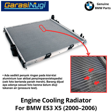 Radiator For BMW E53 Mesin M54B30 Engine Cooling Sistem Pendingin Mesin Original X5 2000-2006