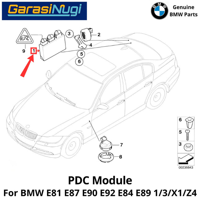 Parking Distance For BMW E87 E90 E84 E89 Control Module PDC Modul Kontrol Jarak Parkir 120 320 X1 Z4