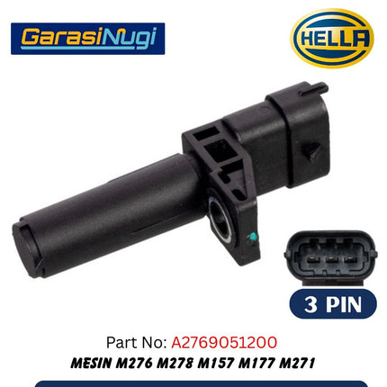 HELLA Sensor Crankshaft 2769051200 Mercedes R172 W204 W205 W212 W213 Mesin M276 Original