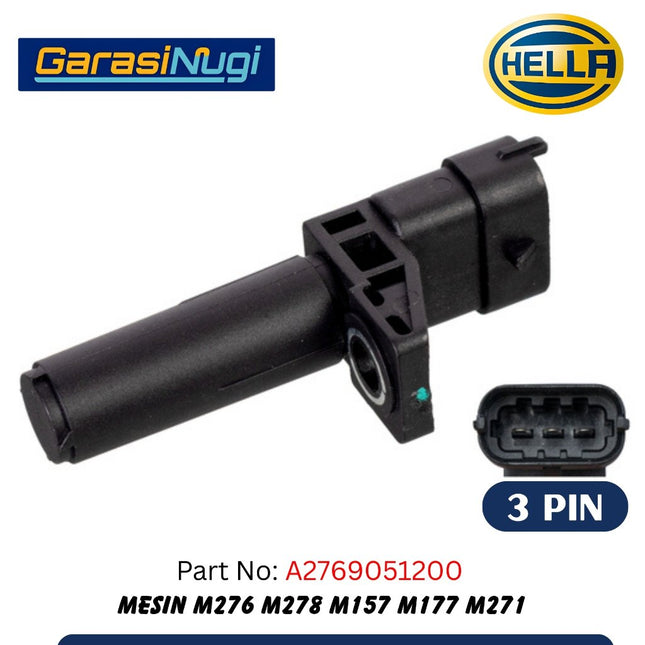 HELLA Sensor Crankshaft 2769051200 Mercedes R172 W204 W205 W212 W213 Mesin M276 Original