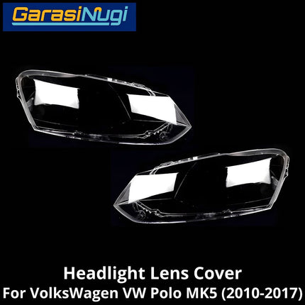 Mika Headlight VW Polo MK5 Lens Kaca Cover Lampu Depan Volks Wegan (2010-2017)