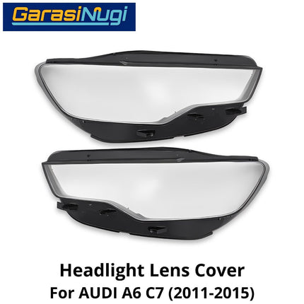 Mika Headlight AUDI A6 C7 Pre-Facelift Lens Kaca Cover Lampu Depan (2011-2015)