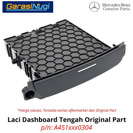Laci Tengah Smart Fortwo W451 Center Console Drawer Kotak Konsol Penyimpanan Original 2007 - 2015