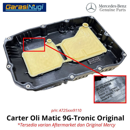 Carter Oli Transmisi Mercedes W205 W212 W222 Bak Filter Matic 9G-Tronic Original C200 E200