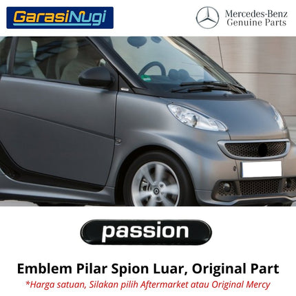Emblem Pilar Spion Luar Smart Fortwo W451 Original Badge Exterior 2007 - 2015