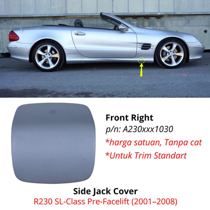 Mercedes R230 Side Jack Point Dongkrak Cover Tutup Samping Original Mercy SL500 SL350