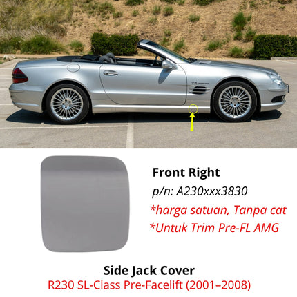 Mercedes R230 Side Jack Point Dongkrak Cover Tutup Samping Original Mercy SL500 SL350