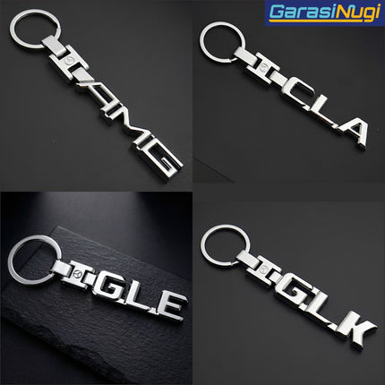 Metal Keychain For Mercedes Gantungan Kunci A B C E G R S AMG CLA CLS GLA GLE GLK ML SLK