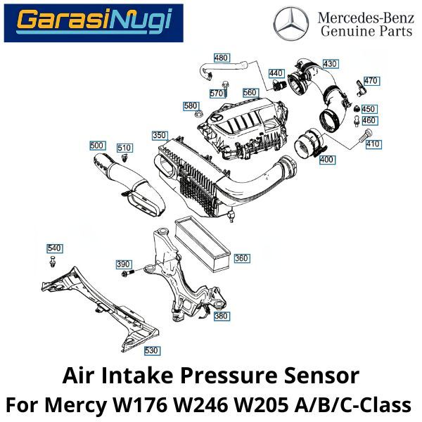Intake Pressure Mercy W176 W246 W205 Sensor Tekanan Absolut Manifold A200 B180 C300
