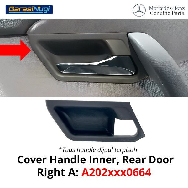 Cover Handle Mercy W202 Inner Door Penutup Tuas Pintu Dalam Belakang C180