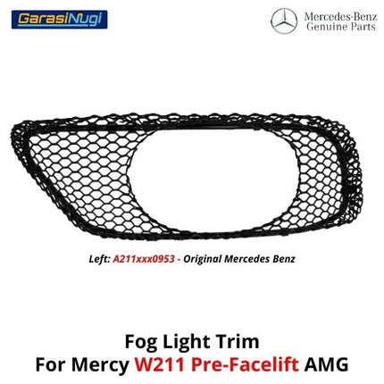 Fog Light Trim Mercy W211 Pre-Facelift AMG Cover Bracket Lampu Kabut E240 E280