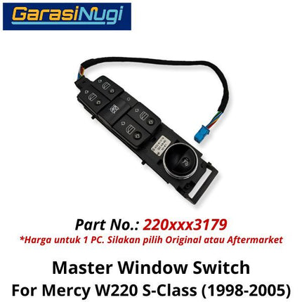 Power Window Mercy W220 Master Switch Driver Side Tombol Jendela Mercedes S230