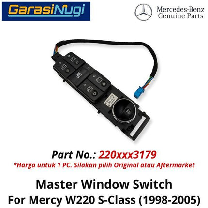 Power Window Mercy W220 Master Switch Driver Side Tombol Jendela Mercedes S230
