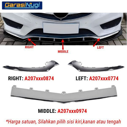 Front Lower Bumper Mercy W207 Facelift List Penutup Chrome Molding Trim E250