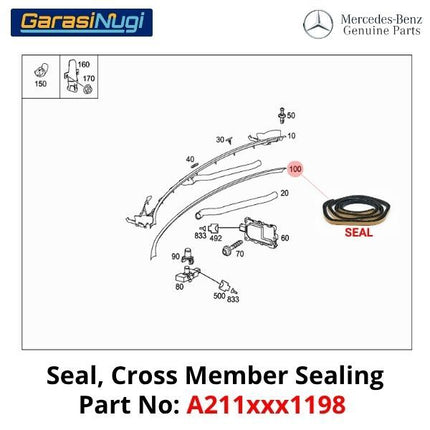 Seal For Mercy W211 W219 Cross Member Sealing Segel Penahan Palang Lintas E240