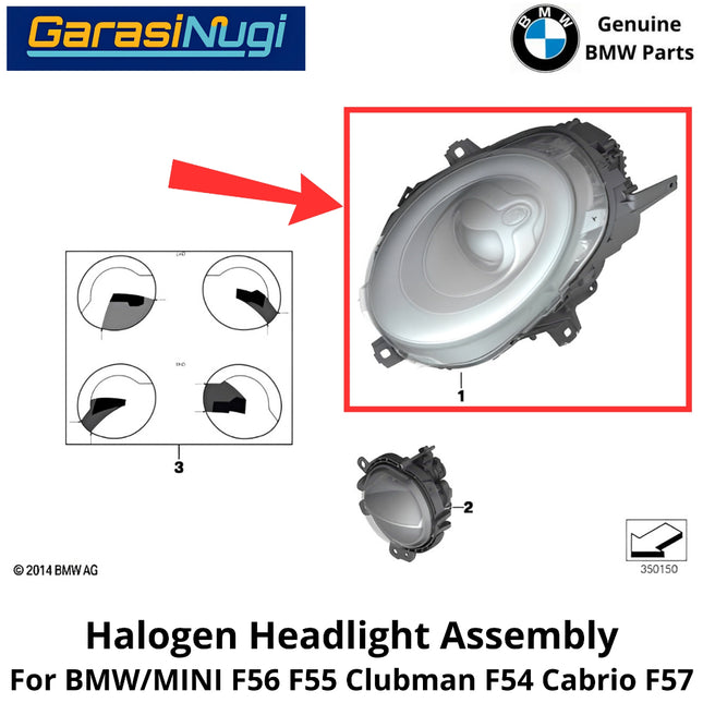 Headlamp For BMW MINI F56 F55 F54 F57 Headlight Front Lighting Lampu Depan Clubman Cabrio 2013-2021