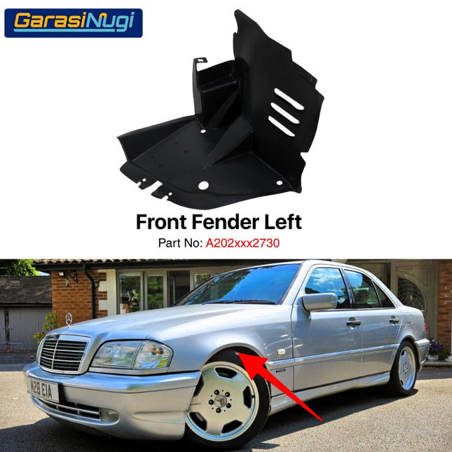 Mercedes W202 Front Fender Wheelhouse Penutup Spakbor Dalam Roda Depan Inner C180
