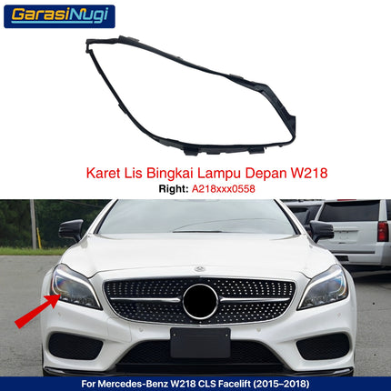 Mercedes W218 Karet Lis Bingkai Lampu Depan Seal Frame Front Headlamp CLS