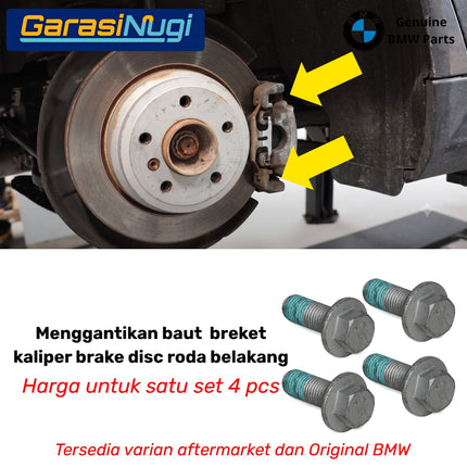 Hex Bolt BMW F30 F20 F22 Baut Breket Kaliper Rem Belakang Original 34206850536 323