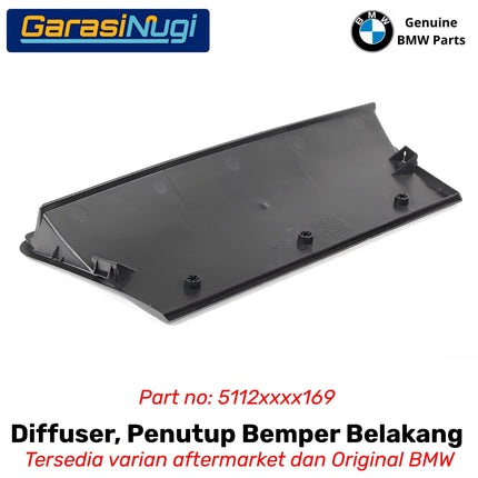 Diffuser Bemper Belakang BMW X5 E53 Cover Trim Plastik Bawah Original 2000 - 2006