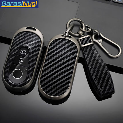 Key Case For Mercedes W167 Sarung Kunci Metal Gun Carbon Long Keychain