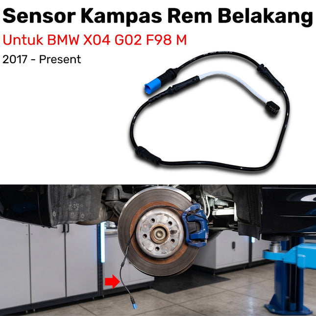 Rear Brake Pad For BMW G02 F98 Wear Sensor Kabel Indikator Keausan Kampas Rem Belakang X4