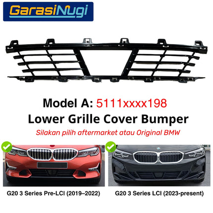 Lower Grille BMW G20 G21 G28 Bemper Depan Bagian Bawah Front Bumper Original 330 340