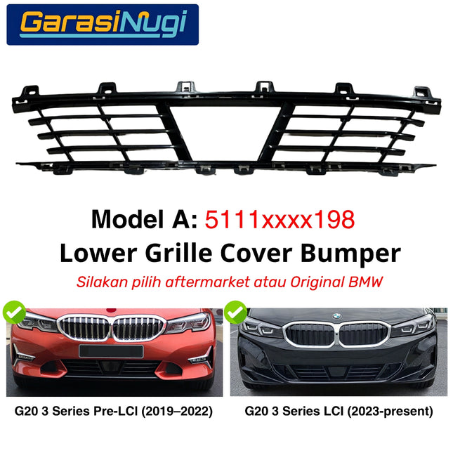 Lower Grille BMW G20 G21 G28 Bemper Depan Bagian Bawah Front Bumper Original 330 340
