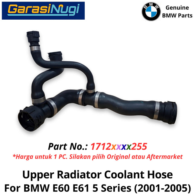 Upper Radiator For BMW E60 E61 Coolant Hose Selang Pendingin Radiator Atas 525 530 2001-2005