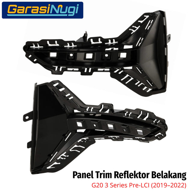 Cover Trim Reflector Belakang BMW G20 G28 Pre-LCI Luxury Line Housing Mata Kucing Rear Bumper 320