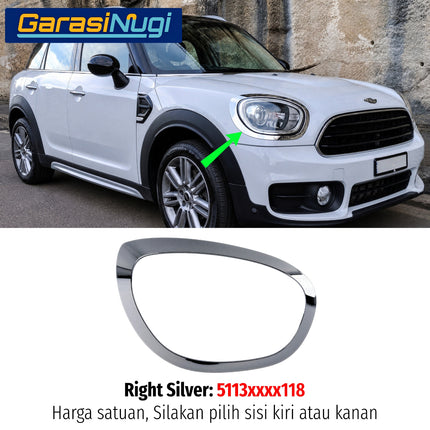 Cover Frame Headlight For Mini Cooper F60 Outer Trim Lampu Depan Countryman 2015 - 2024