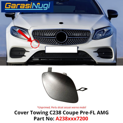 Cover Towing Mercy C238 Coupe Bumper Tow Tutup Lubang Derek E300