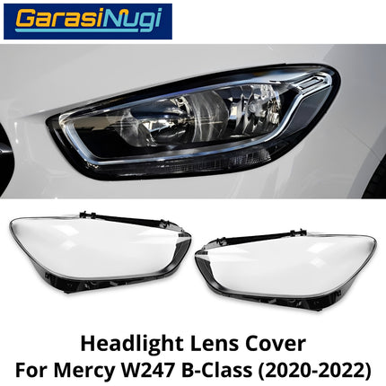 Mika Headlight Mercy W247 Lens Kaca Cover Lampu Depan Mercedes-Benz B200 2020-2022