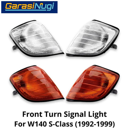 Front Turn Signal Mercy W140 Corner Light Cover Lampu Sein Depan Mercedes S280 S320 (1992-1999)