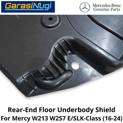 Rear-End Floor Deck W213 W257 Underbody Shield Cover Pelindung Kolong Belakang Mercedes E200 E300 CLS