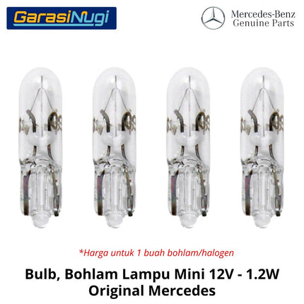 Bohlam Lampu Dashboard T5 12V 1,2W Panel Instrumen Indikator Original Bulb 072601012230