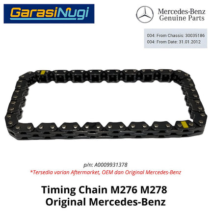 Timing Chain Mercedes W204 W205 W212 Mesin M276 M278 Rantai Keteng Original 0009931378 Mercy C300 E350