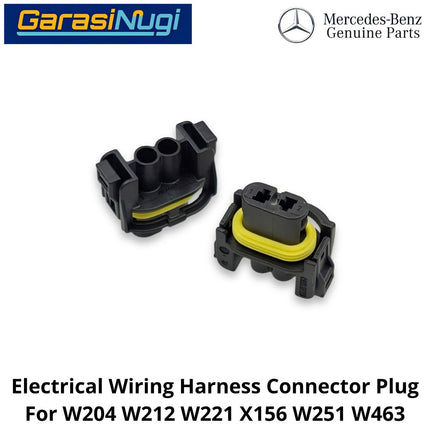 2-Pin Electrical Wiring Mercy W204 W212 W117 X156 Harness Connector Plug Konektor Kabel Lampu Kabut Depan Mercedes C200 E200 CLA