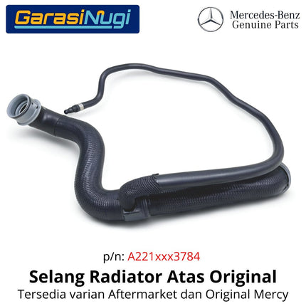 Selang Radiator Atas Mercedes W221 C216 Upper Coolant Hose Original Rubber EPDM S450 S500 CL550