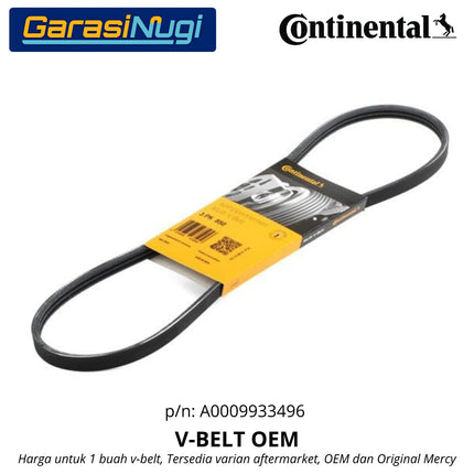 Fan Belt Smart Fortwo W450 V-Belt Tali Pulley Pengencang 0009933496 M160 Original Part 3PK850