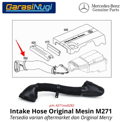 Air Intake Hose Mercedes W203 C209 Mesin M271 Selang Saluran Masuk Udara Original C180 C200 CLK200