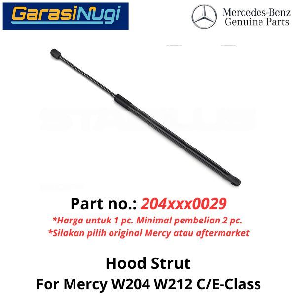 Hood Struts Mercy W204 W212 Shock Per Kap Mesin Original Mercedes C200 E250
