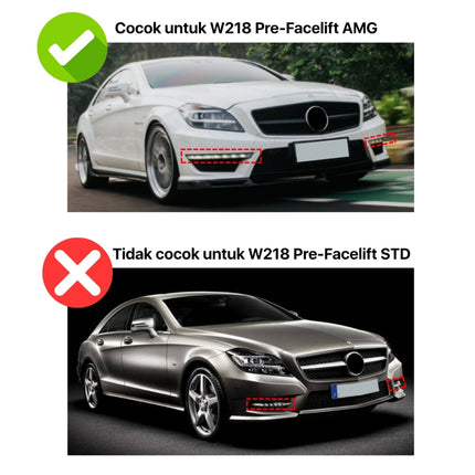 Fog Lights Lampu Kabut Bumper LED DRL Mercedes W218 Pre-FL CLS 63 AMG