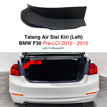 BMW F30 F80 Talang Air Bagasi Karet Cover Samping 320 328