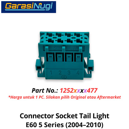 Connector Tail Light For BMW E60 Socket Soket Rumah Konektor Rangkaian Lampu Bagasi Belakang 520 2004-2010