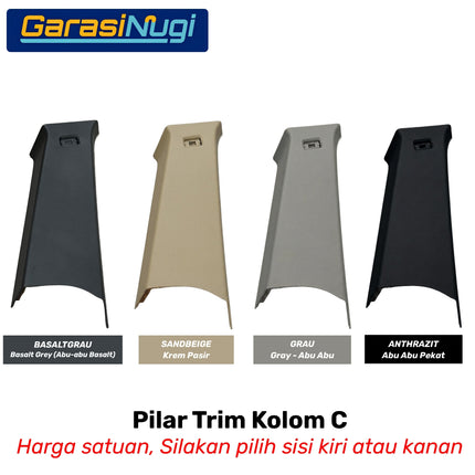 Pillar Trim Kolom C BMW E83 Panel Interior Bangku Belakang Rear Cover Gray Beige Original X3
