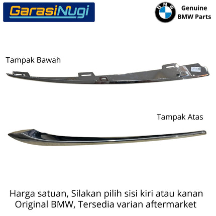 List Chrome Bumper Depan BMW G11 G12 Original Trim Grille Impact Stripe Moulding 730 740